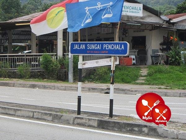 nasi-campur jalan sungai penchala sambal hijau