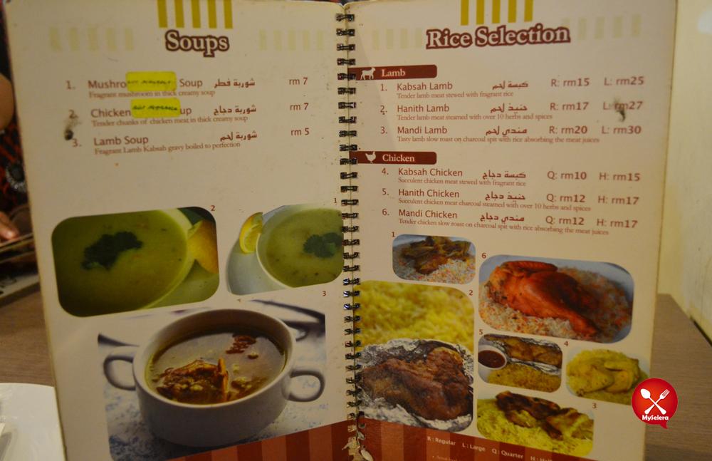 restoran saba menu