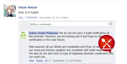 Sakae Sushi Halal atau Tidak