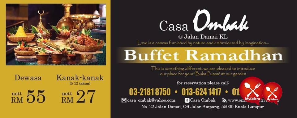 Harga Promosi Buffet Ramadhan Casa Ombak