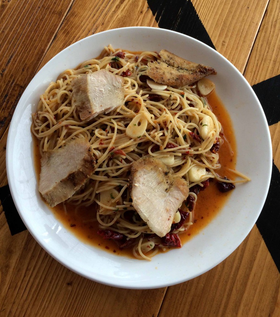 Spicy Chicken Aglio Olio
