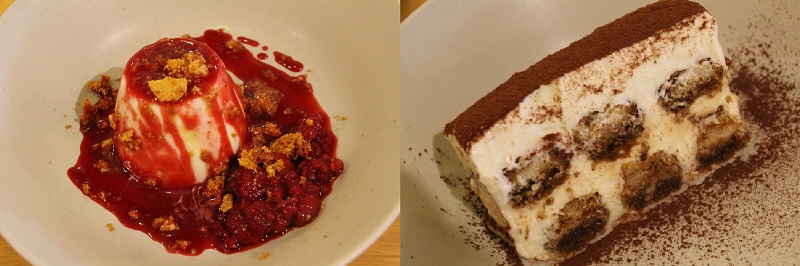 Panna Cotta + Tiramisu
